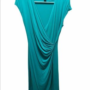 Tommy Bahama Faux Wrap Dress Teal XS so comfy!